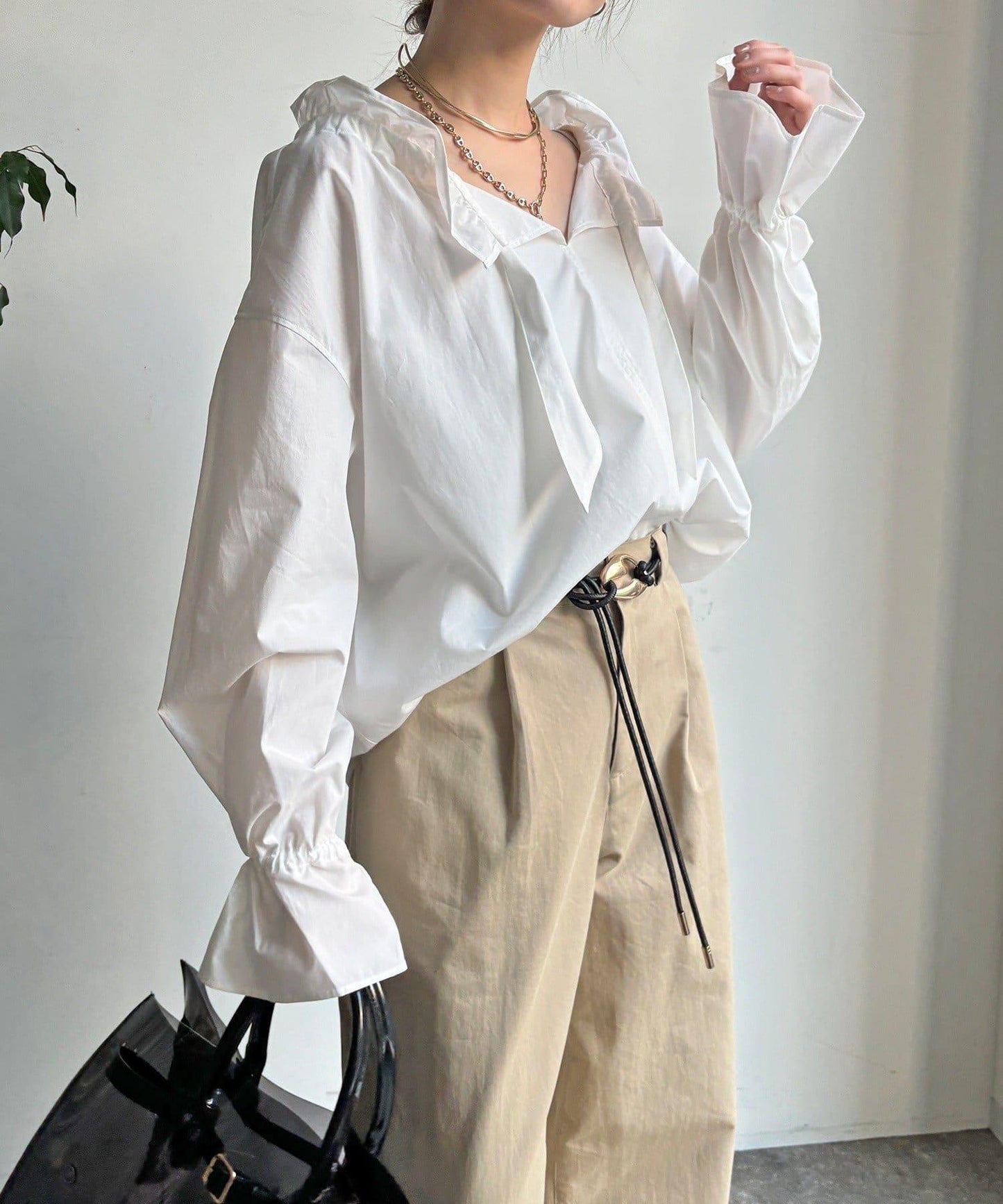 荷葉邊領 設計 襯衫