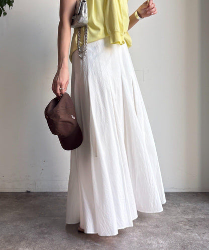 褶襉傘擺半身裙