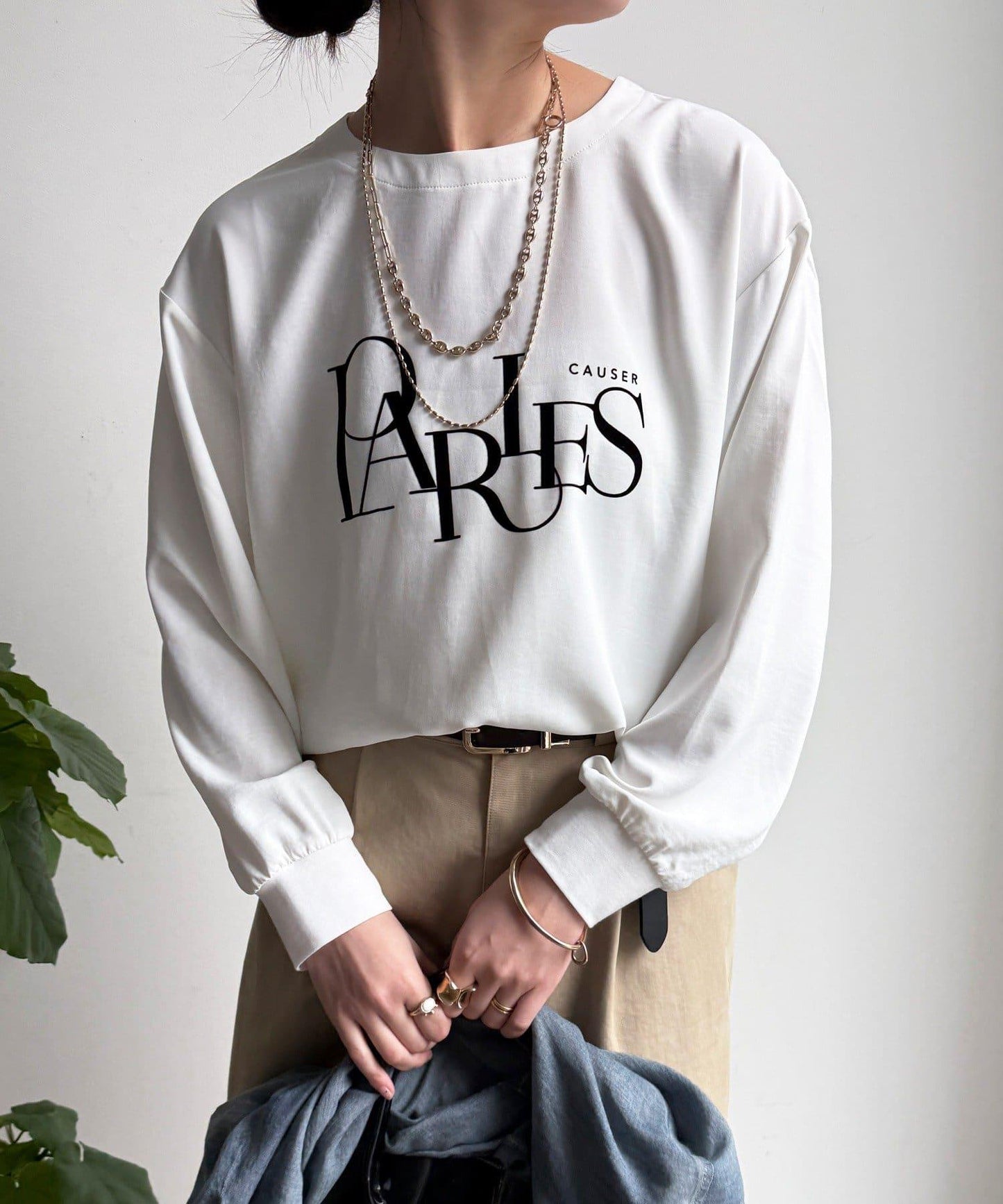 網絡限定 logo長袖TEE T恤