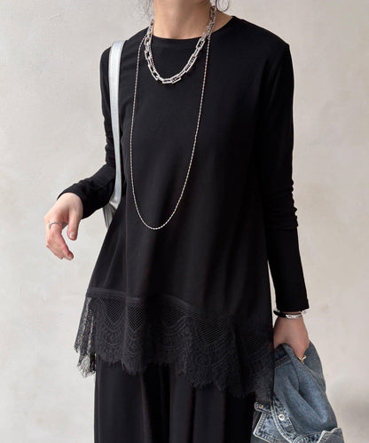 下襬蕾絲設計上衣