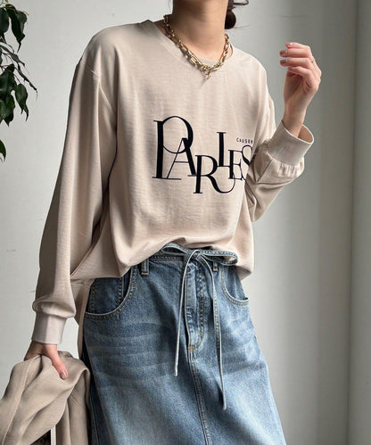 網絡限定 logo長袖TEE T恤