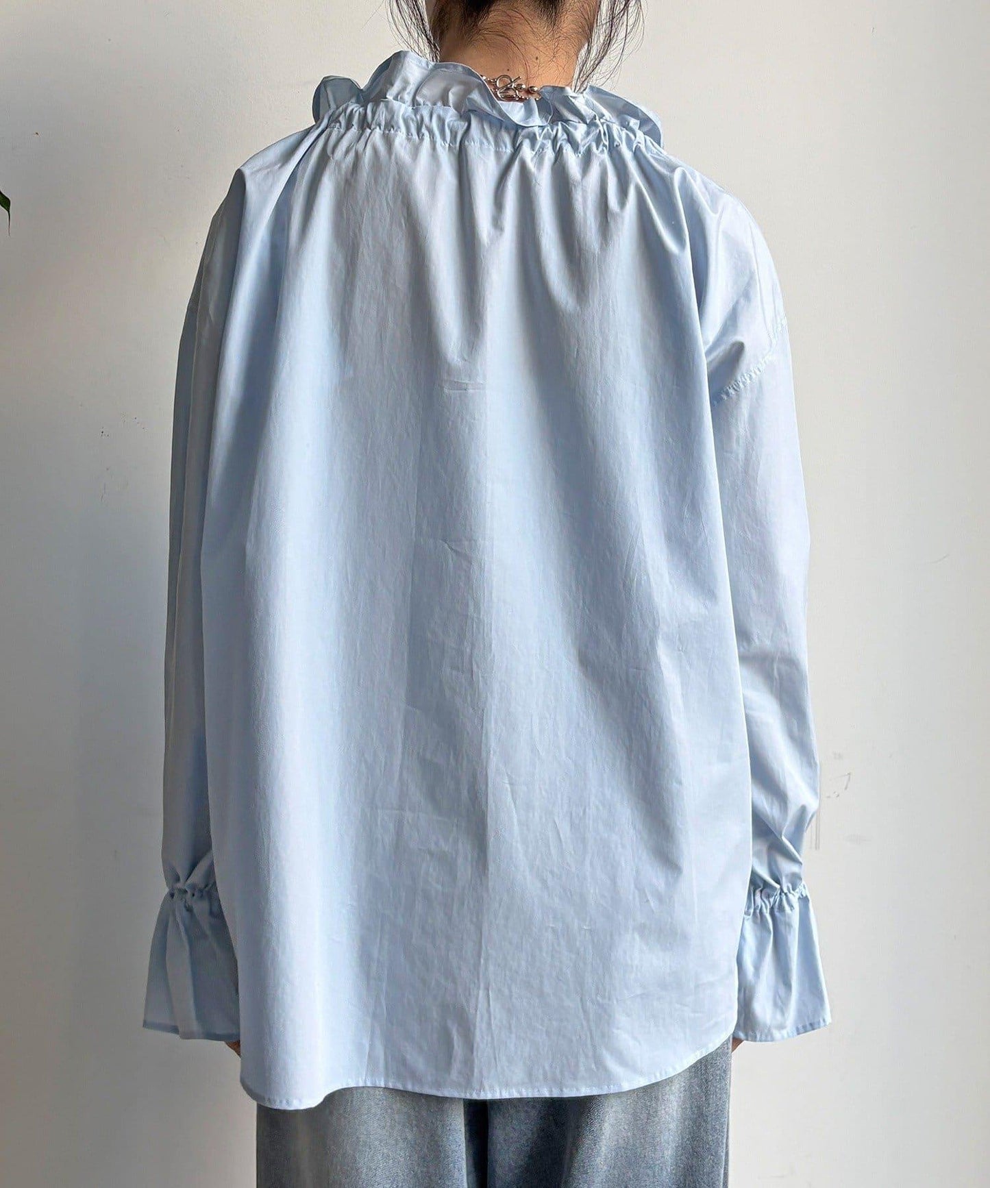 荷葉邊領 設計 襯衫