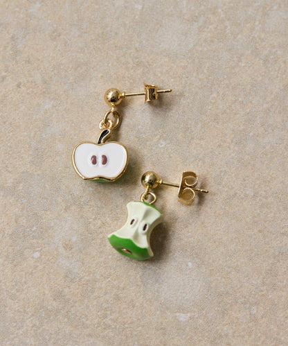 咬痕蘋果造型 耳環