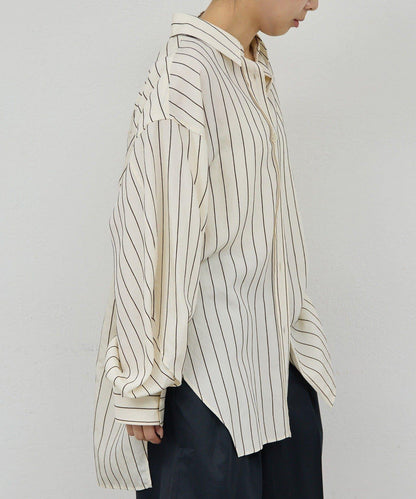 HERITANOVUM 條紋後背開口襯衫