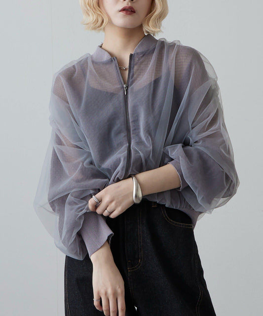 網紗蓬鬆設計 短外套