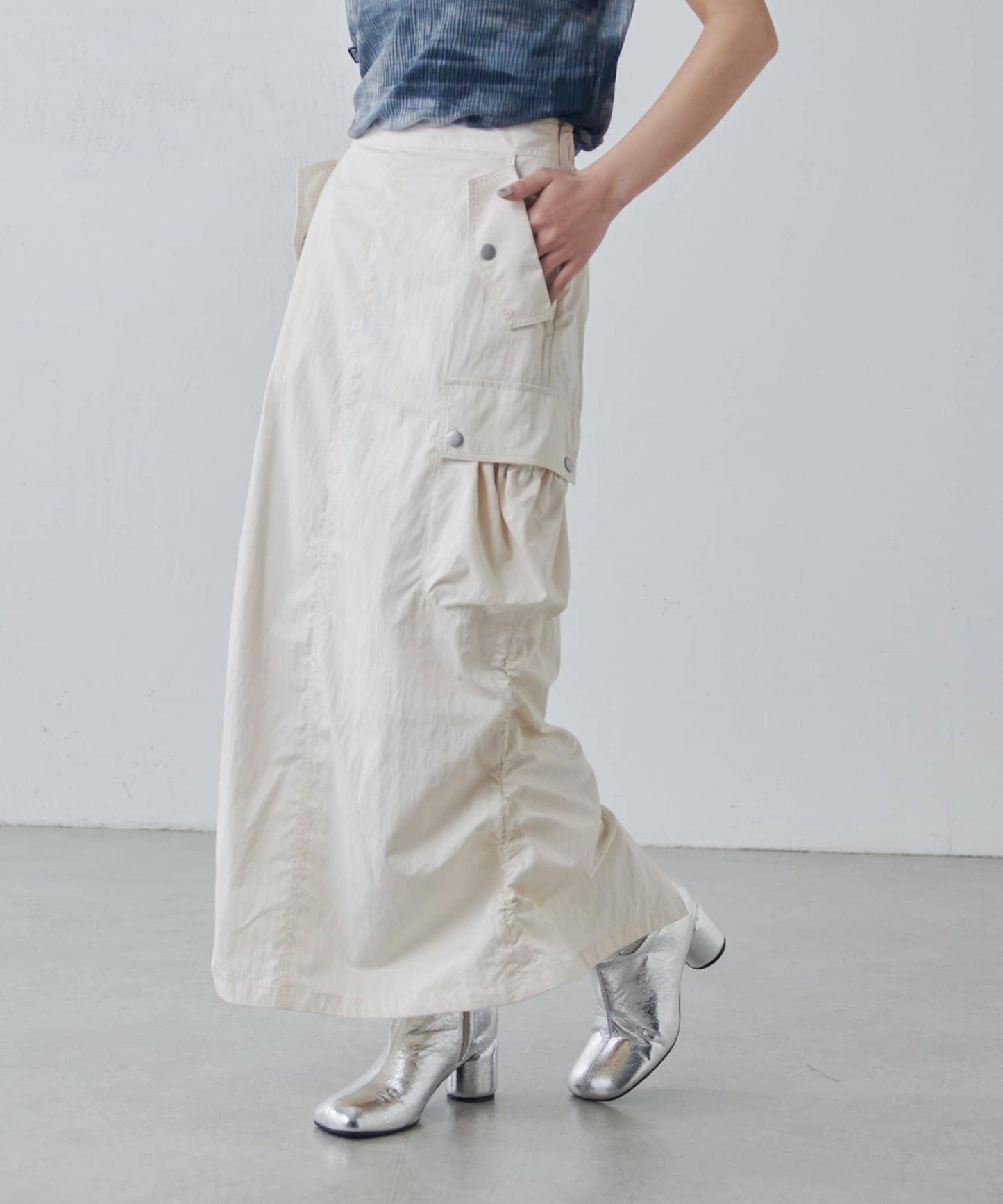 可成套搭配 抽繩工裝半身裙