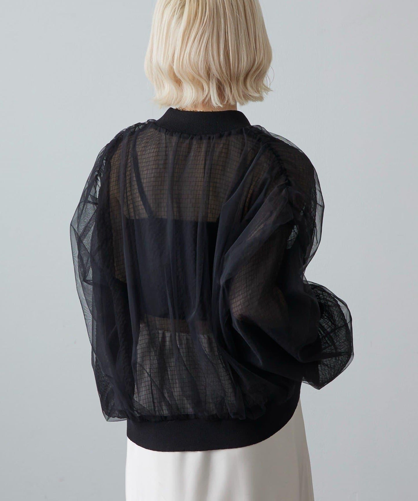 網紗蓬鬆設計 短外套