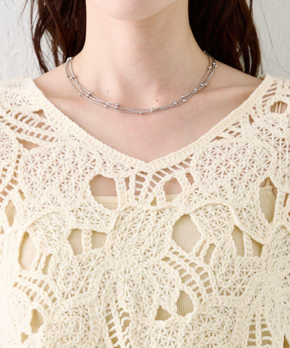 鏤空蕾絲迷你連衣裙