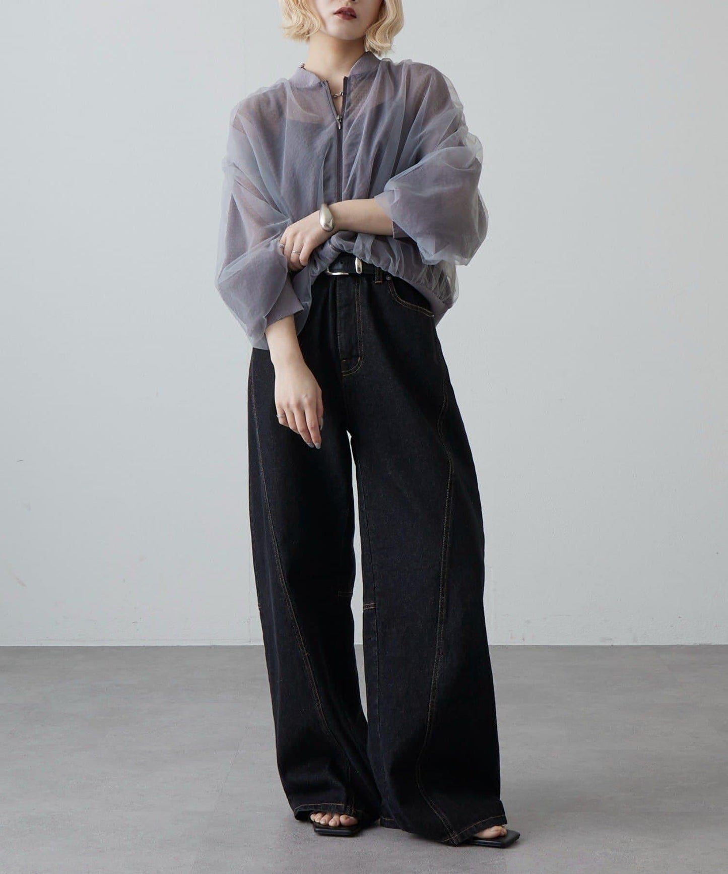 網紗蓬鬆設計 短外套