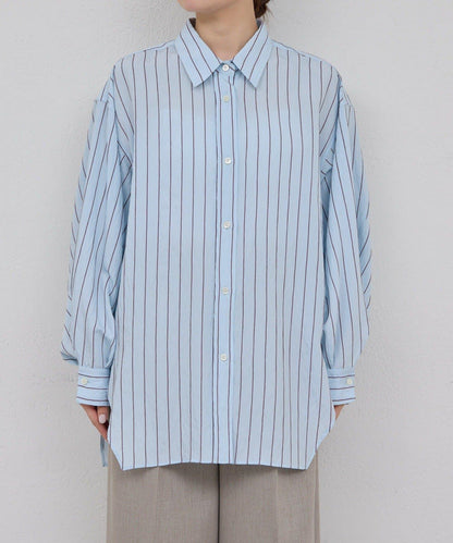 HERITANOVUM 條紋後背開口襯衫