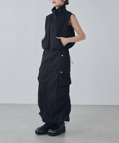 可成套搭配 抽繩工裝半身裙