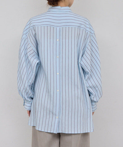 HERITANOVUM 條紋後背開口襯衫
