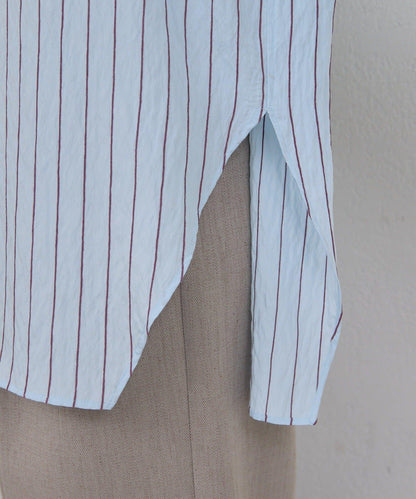 HERITANOVUM 條紋後背開口襯衫