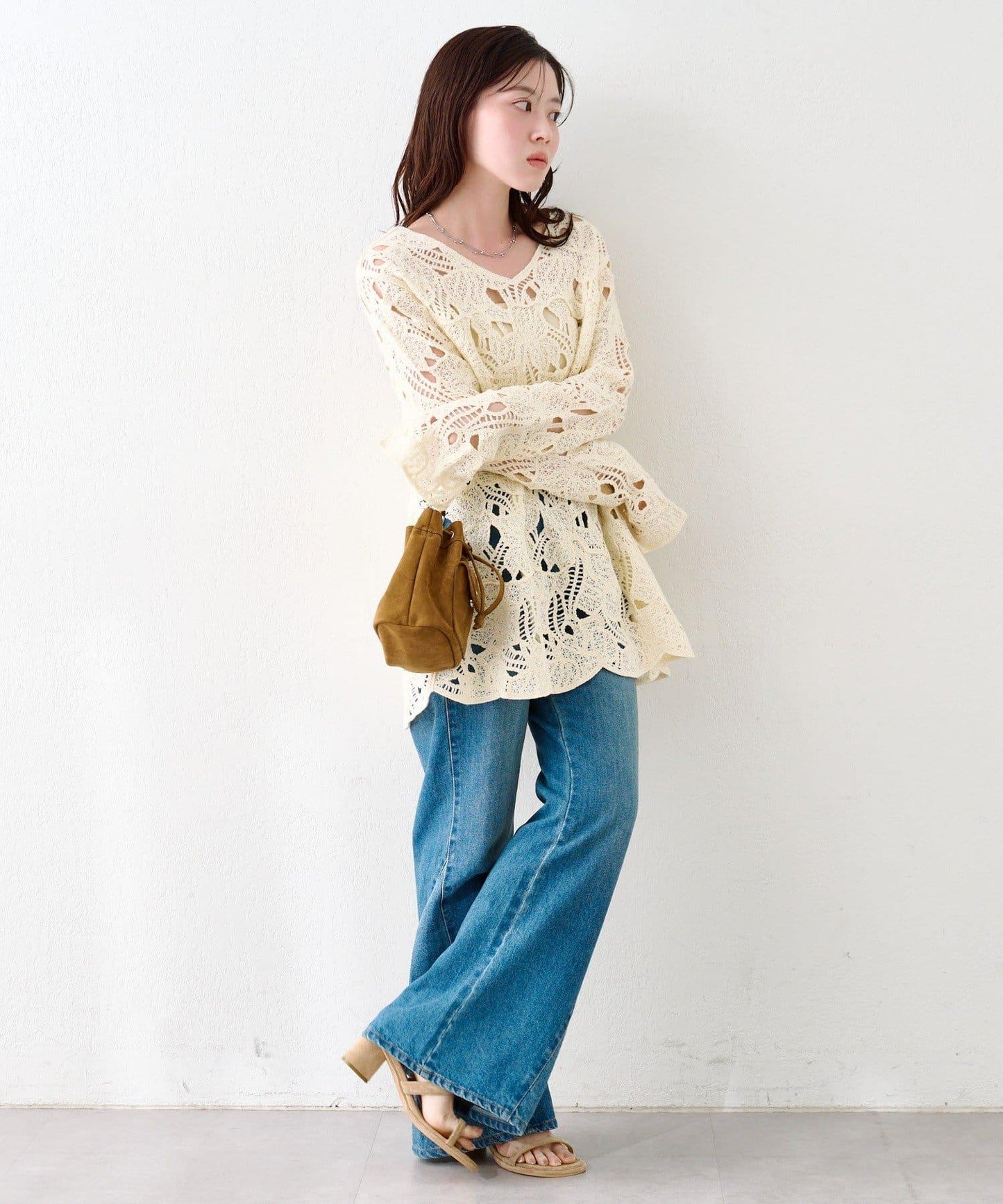 鏤空蕾絲迷你連衣裙