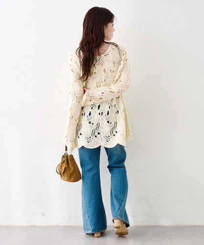 鏤空蕾絲迷你連衣裙