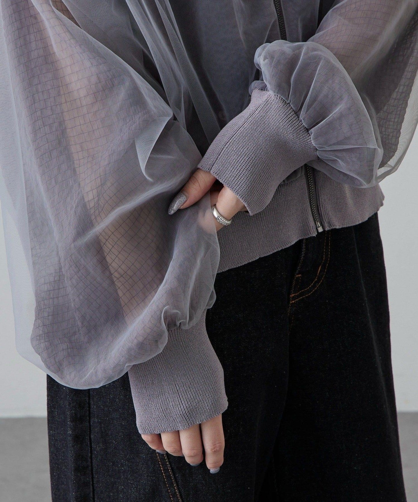 網紗蓬鬆設計 短外套