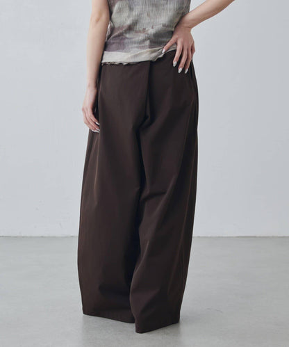 設計褶闊腿西裝褲