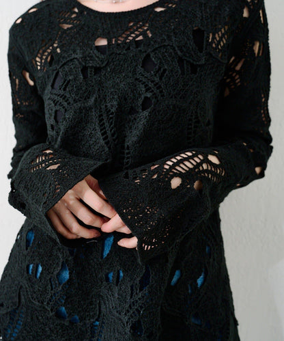 鏤空蕾絲迷你連衣裙