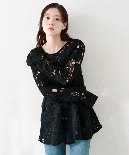 鏤空蕾絲迷你連衣裙