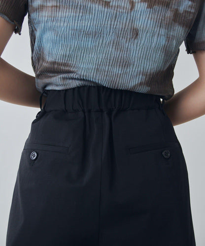 設計褶闊腿西裝褲