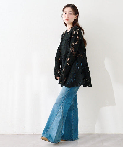 鏤空蕾絲迷你連衣裙