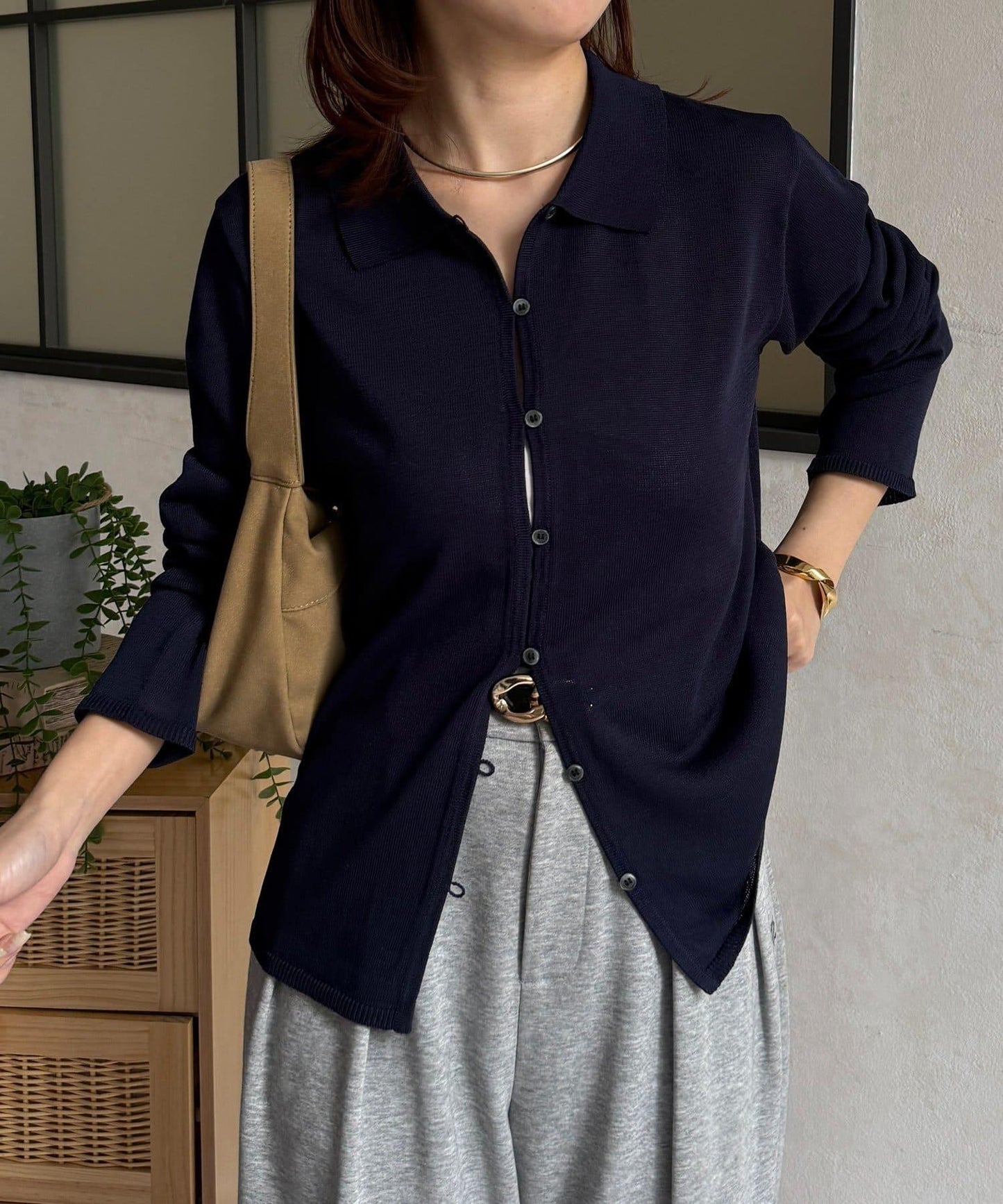 帶領清爽針織開衫