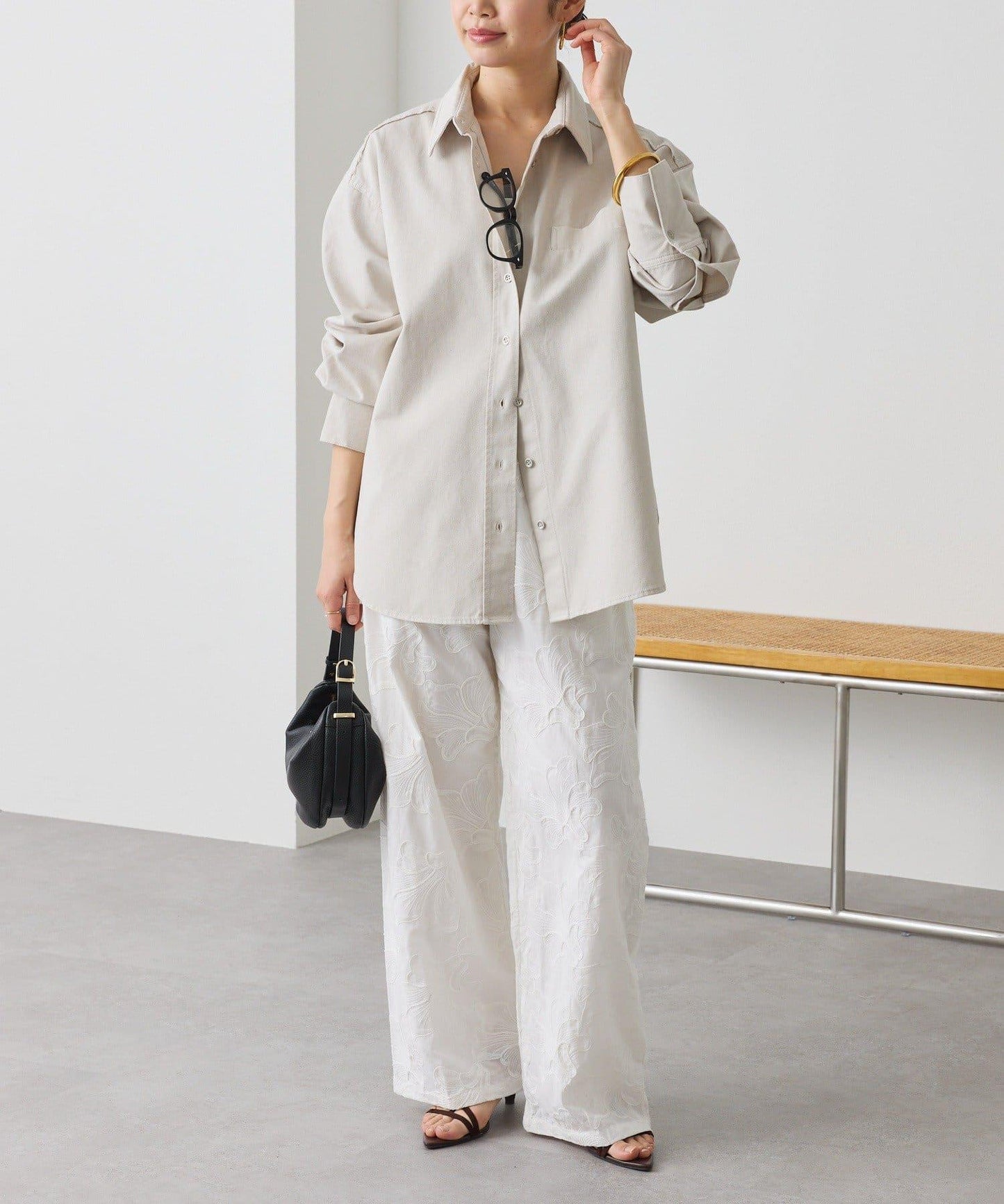 可成套搭配 水洗染棉斜紋 襯衫