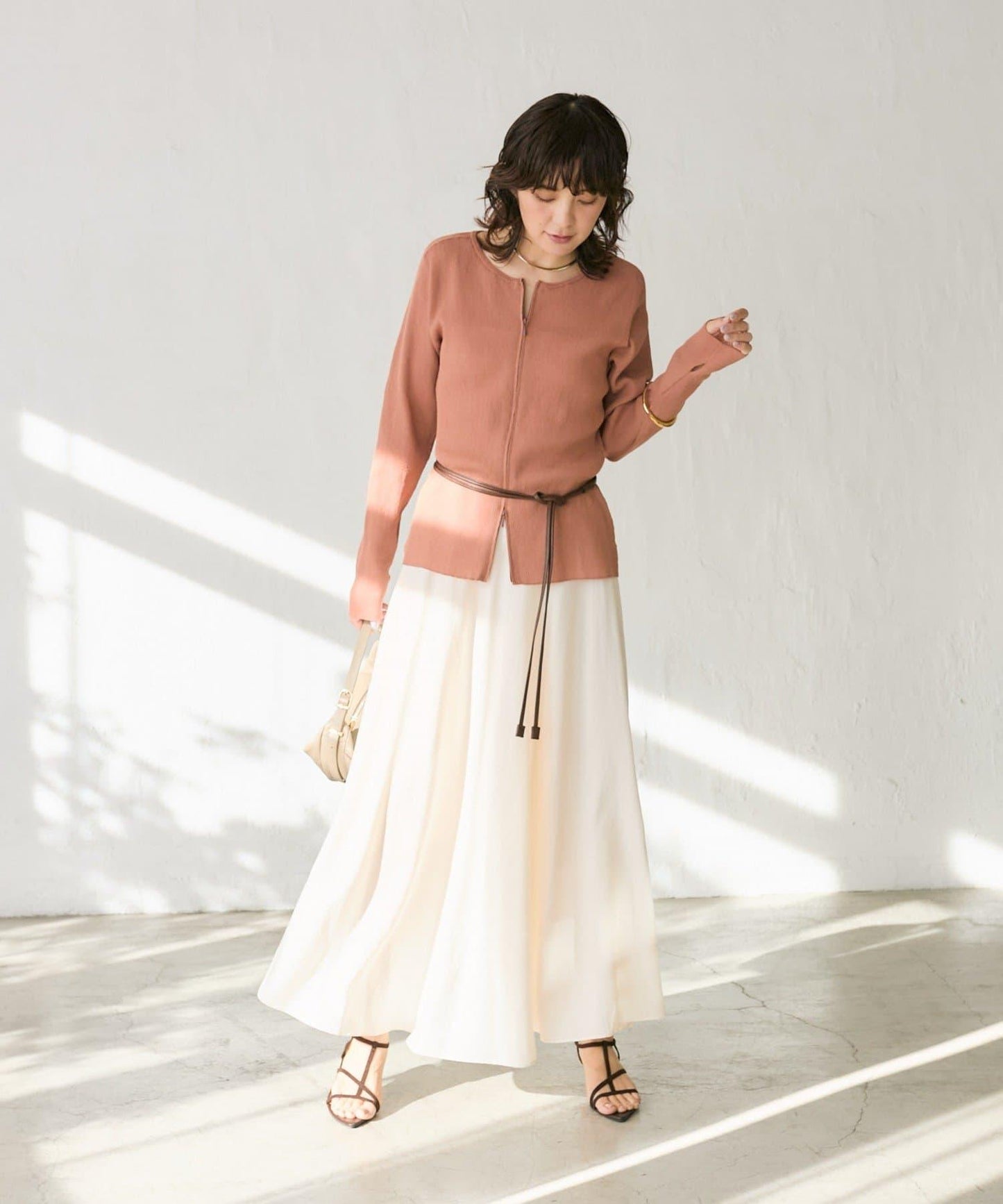 隨性風 拉鍊羅紋 針織開衫