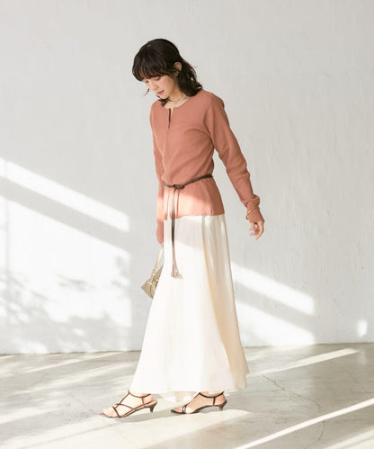 隨性風 拉鍊羅紋 針織開衫