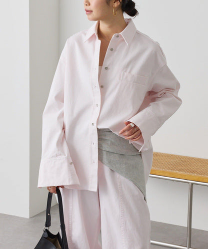 可成套搭配 水洗染棉斜紋 襯衫