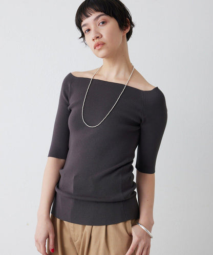 THE PAUSE 露肩半袖套頭上衣