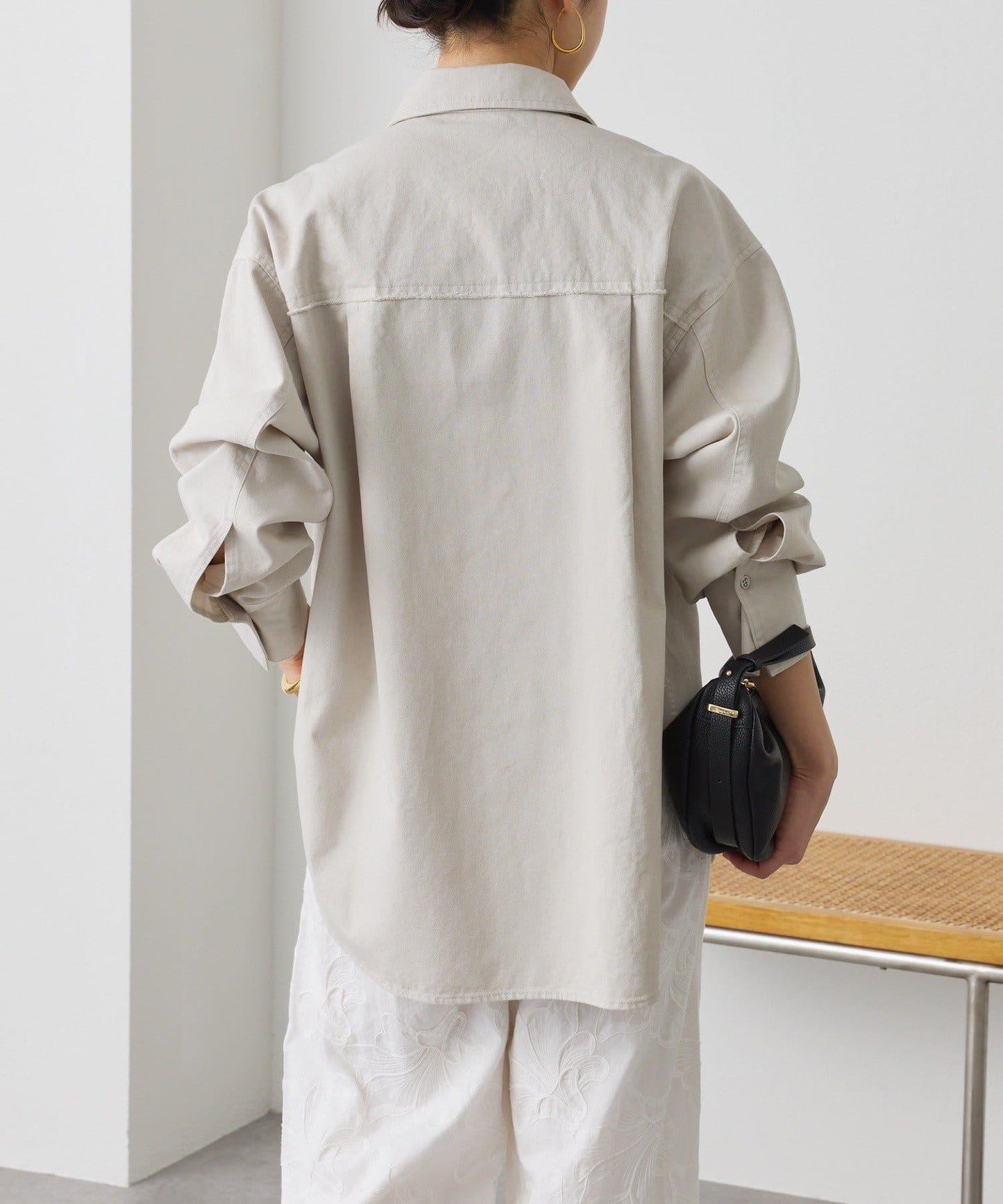 可成套搭配 水洗染棉斜紋 襯衫