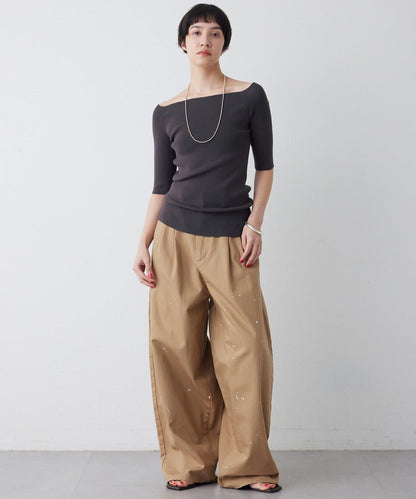 THE PAUSE 露肩半袖套頭上衣