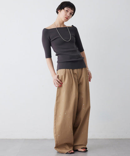 THE PAUSE 露肩半袖套頭上衣