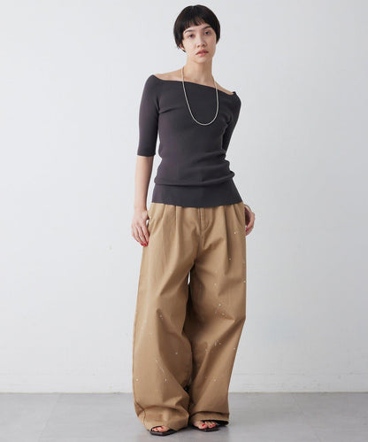 THE PAUSE 露肩半袖套頭上衣