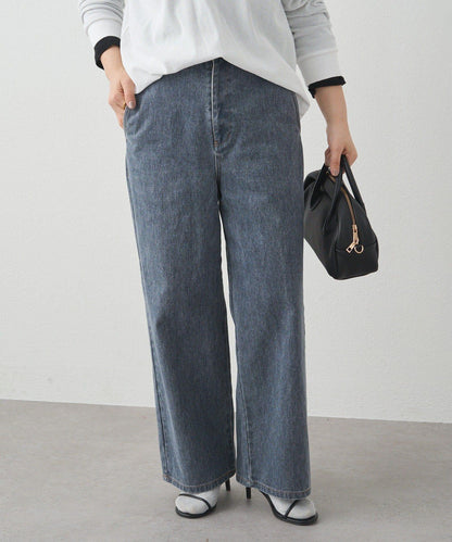 卡其斜紋寬鬆直筒褲