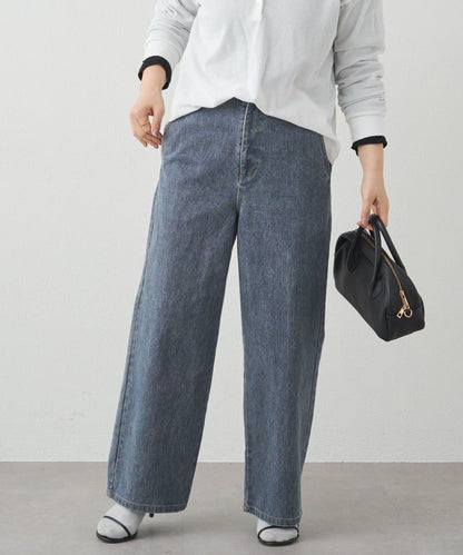 卡其斜紋寬鬆直筒褲