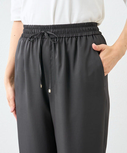 光澤緞面斜紋休閒褲