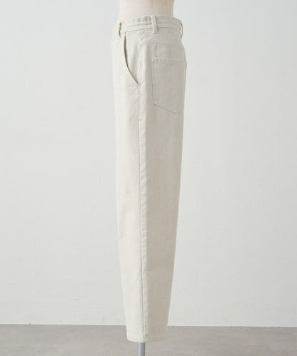 卡其斜紋寬鬆直筒褲