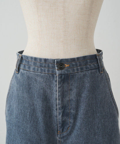 卡其斜紋寬鬆直筒褲