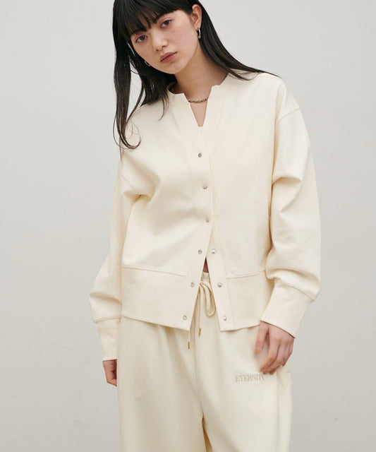 紐扣V領針織開衫