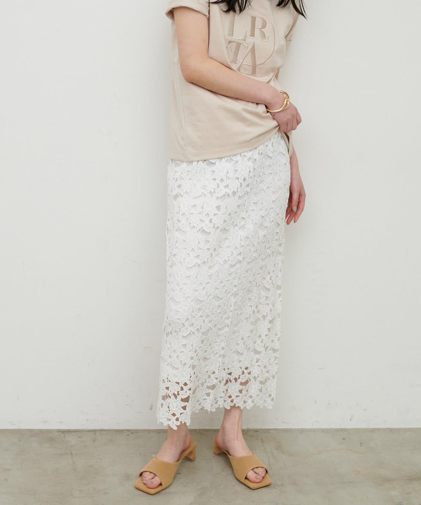 刺繡蕾絲 半身裙