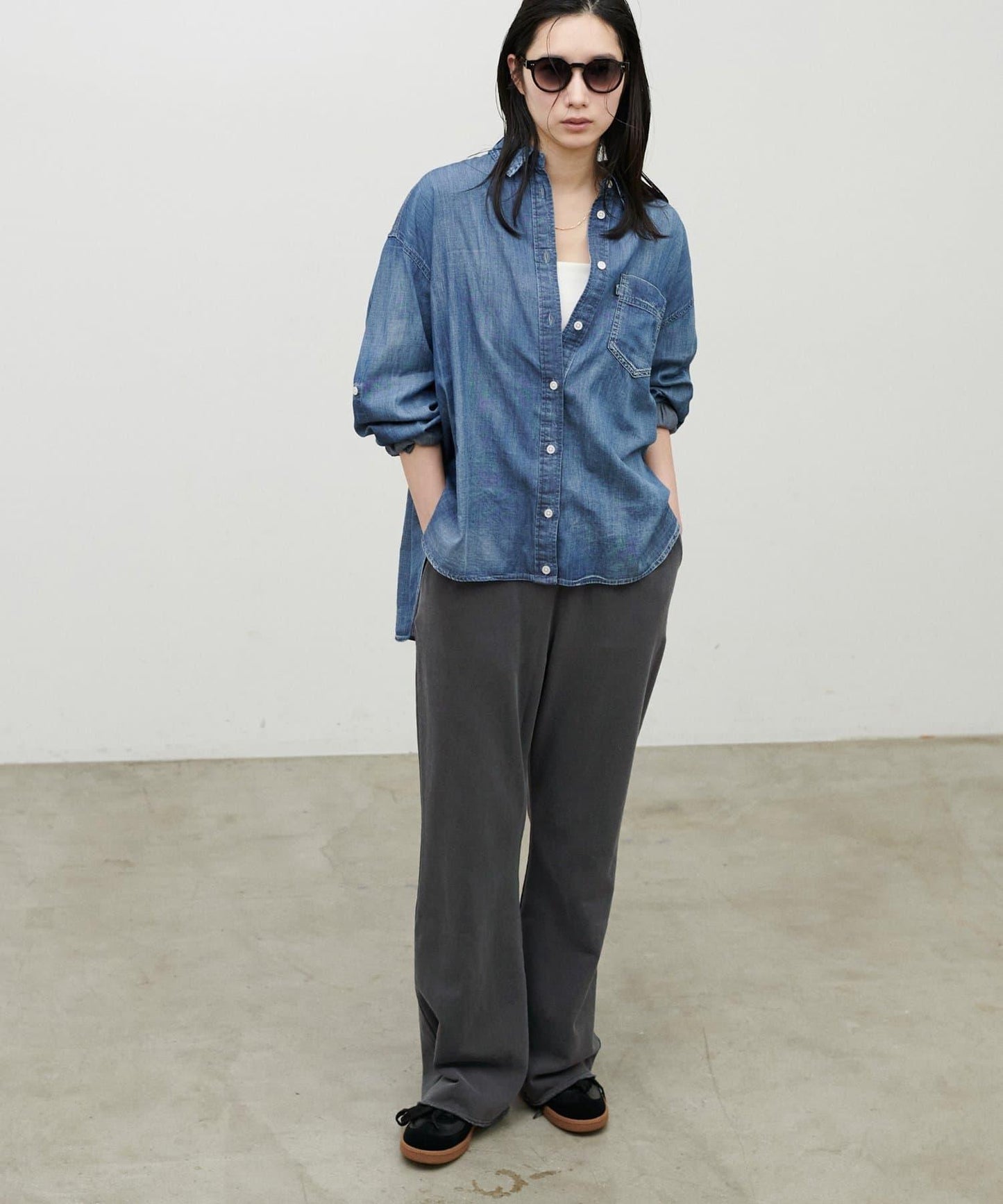 下襬喇叭 衛衣面料 衛褲