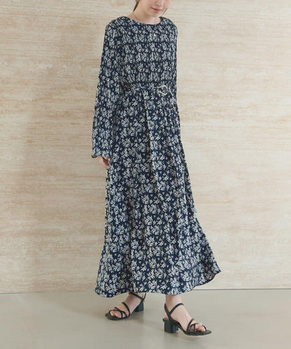 腰帶設計 百褶連衣裙