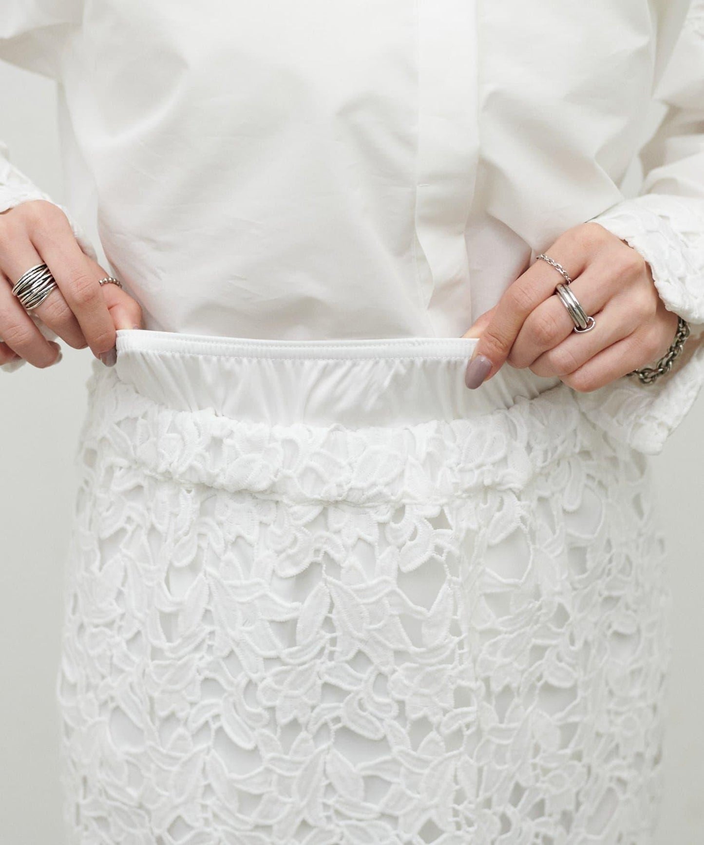 刺繡蕾絲 半身裙