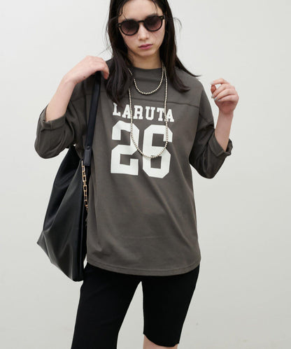 七分袖 2WAY logo設計 T恤