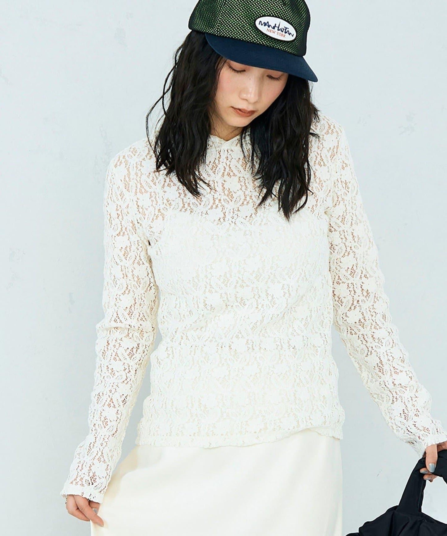 棉質蕾絲連帽上衣