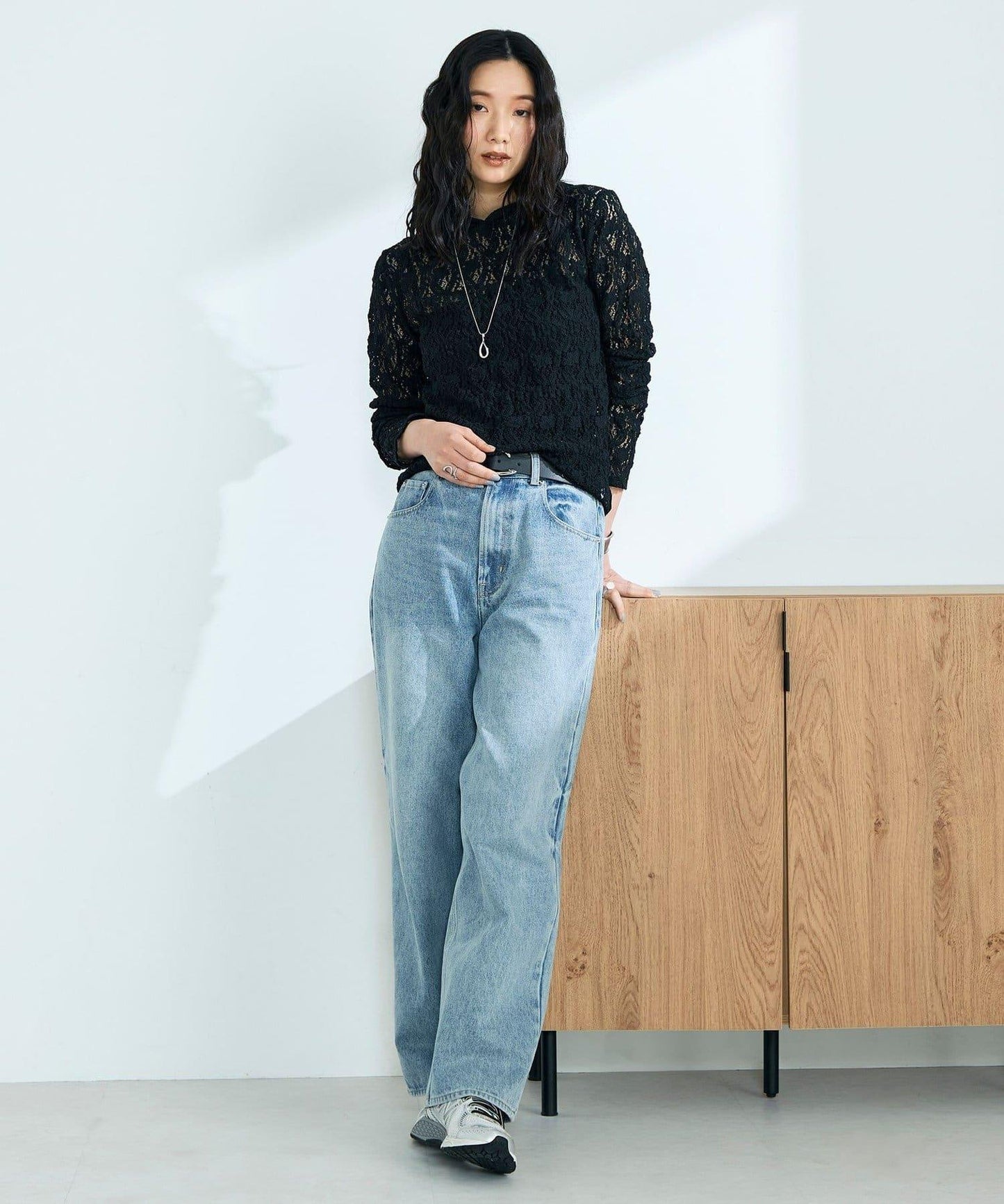 棉質蕾絲連帽上衣