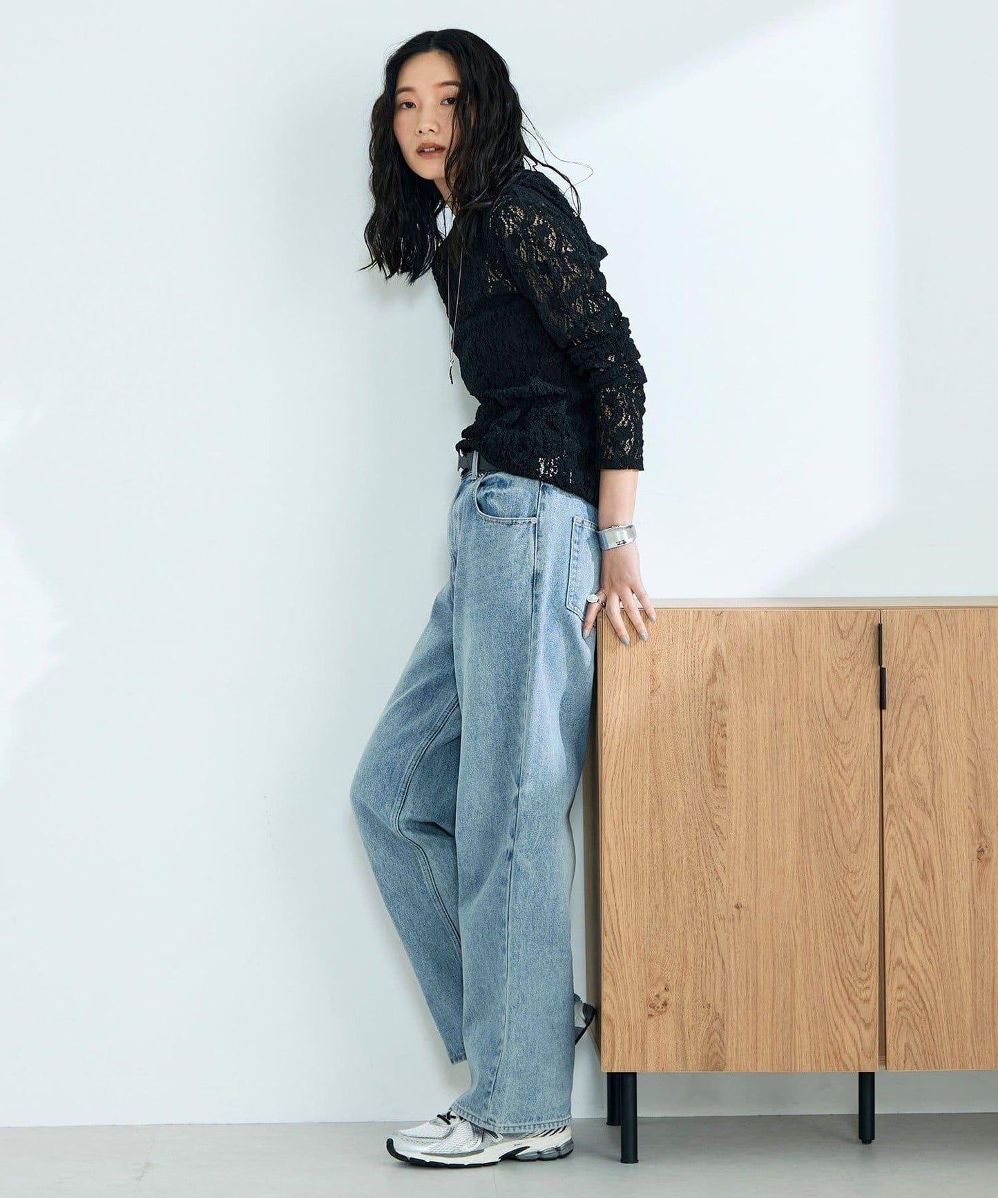 棉質蕾絲連帽上衣