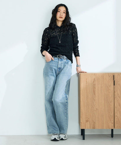 棉質蕾絲連帽上衣